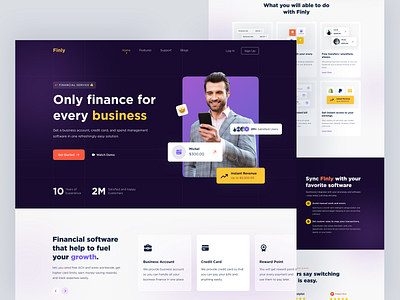 Finance Website Exploration bank banking website creative credit card design fin tech app finance finance app finance landing page finance management finance website fintech fintech website home page landing page mockup user interface web webdesign website design