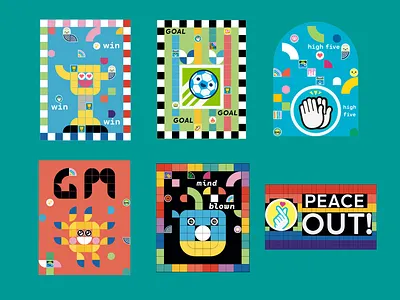 The LEGO Group - DOTS 2022 GIPHY Activation Program animated gif animated gifs animated stickers back to school gif gif animation gif animations gifs giphy goal good morning high five lego lego art legodots mind blown peace out the lego group win woman s europe