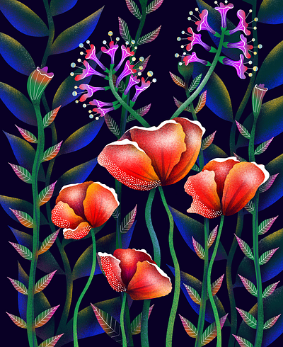 Floral II botanic botanical floral floral illustration flowers illustration leaf leaves nature plant plants procreate still life