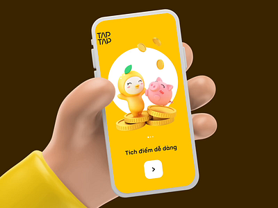 TapTap Onboarding 3d animation app branding design mobile onboarding taptap ui ux