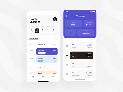 Swim Coach App design mobile mobile app design mobile design ui ux