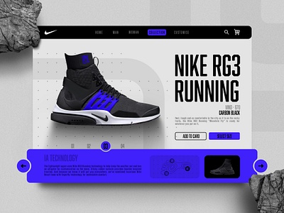 Nike Shoes Website Concept graphic design nike running shoes ui ui design website