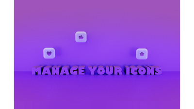 Icon Manager 3d app belender design dotchallenge graphic design icon illustration manager ui ux vector