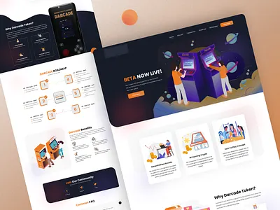 Crypto Gaming platform Landing page agency landing page business landing page creative landing page crypto gaming crypto landing page gaming landing page 2022 header section illustration landing page professional landing page service section ui ux design uiuxdesign ux designer webpage design website website design