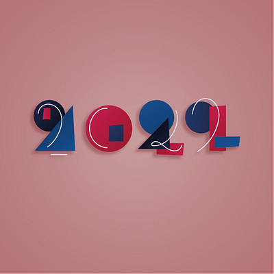 Image for 'Happy New Year' post in social media branding calligraphy design lettering logo simple lettering typography vector