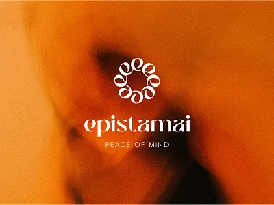 Epistamai clean design e logo logo logo design minimal modern peace simple wellness logo