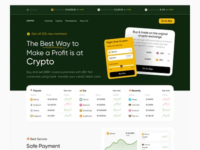 Cryptocurrency Website binance bitcoin clean coin crypto crypto wallet cryptocurrency exchange finance landing page nft popular trade trend uiuxdesigner webdesign webdesigner website