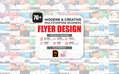 Modern Corporate Flyer Template Design abstract booklet business catalog design flyer modern template