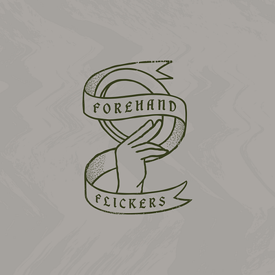 Forehand Flickers disc drawing frisbee golf graphic design illustration