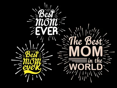 BEST MOM T-SHIRT DESING bundle BUNDLE advertising creative design fashion illustration mom print t t shirt top typography wemen