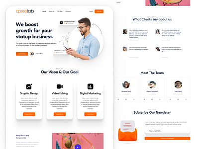 Agency Landing Page UI Design agency landing page landing page landing page ui ui design uiux design webpage design website design wesite ui design