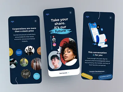Finance Community App app community company corporation design finance fintech investment investor ios market mobile money stock ui ux