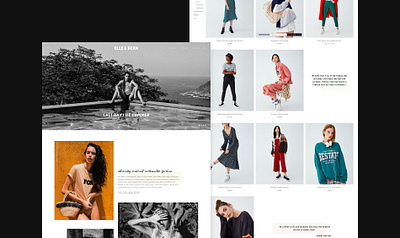 Elle & Bean desktop ecommerce sketch web