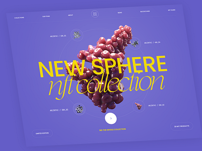 NFT Collection 3d design digitalbutlers graphic design inspiration main screen minimal nft nft collection typography ui ui design ux ux design web webdesign