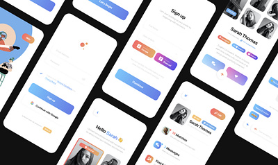 Freya app dating figma mobile onboarding social