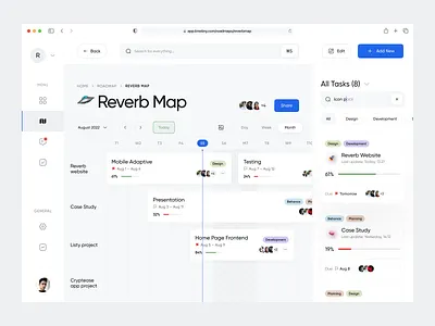 Timeline Dashboard | Light ☀️ app clean design minimal ui ux web
