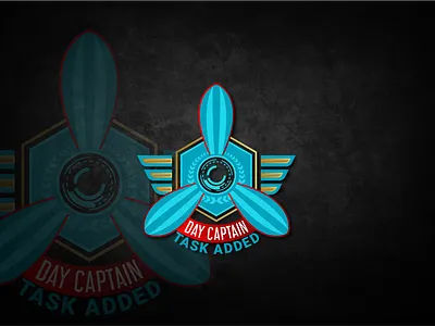 Day Captain - Task Added badge designs design guru software logos