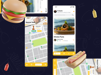 Food Tank app design daily ui food foodui graphic design mobile app design night mode ui ui inspiration uidesign uifood uiux ux