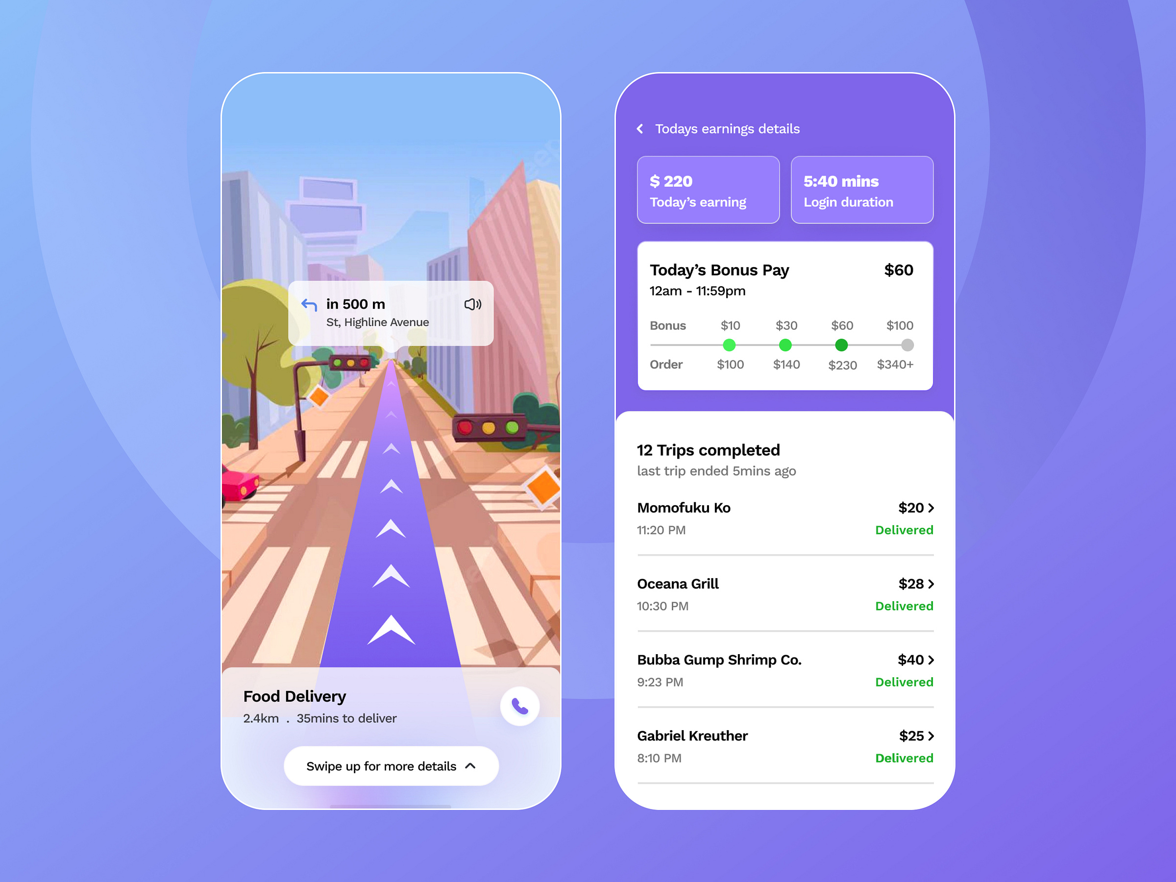 Delivery Partner App Design by Mahima Mahajan for Appening on Dribbble
