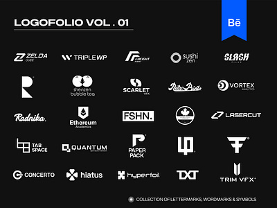 Logofolio Vol 01 brand brand identity branding design flatlogodesign graphic design identity design illustration logo logo business logo collection logo love logoart logodaily logofolio logomark logotype startup logo vector vector logo