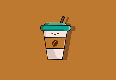 coffee Kawaii Illustration app design graphic design icon illustration logo vector