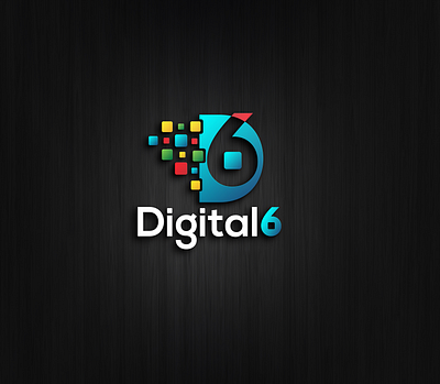 DIGITAL 6 application logo awesome logo creative logo design software logo