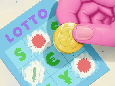 Lotto coins colorful conceptualart covid19 design digitalillustration editorialart editorialillustration hands illustration isometric jackpot lotto money pandemic popart popsurrealism vaccine virus whimsical