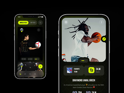 Sports Bros - Mobile application app animation app basketball clean concept dark mode fitnes football interface minimalism mobile mobile design product design social sport ui ux