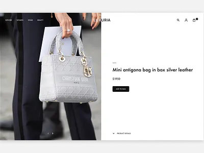 Luxury Ecommerce Product Detail Page design detail ecommerce luxury page pdp product ui ui design ux