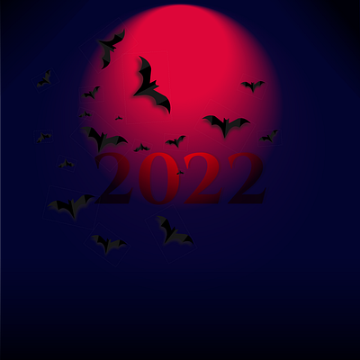 Dark Rendition of 2022 2022 bats dark earth graphic design illustration