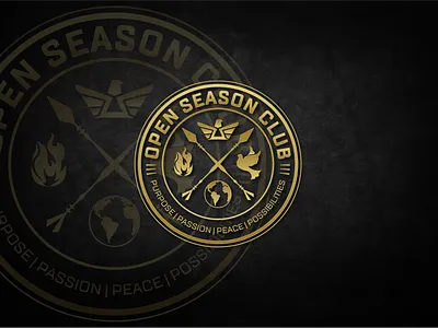 Open Season Club adventure badge club logo emblem