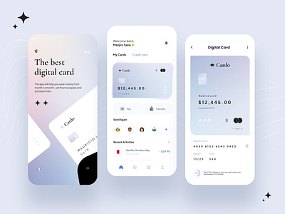 Fintech: Mobile Banking App Freebies bank banking banking app card concept design credit debit finance fintech uidesign uxdesign