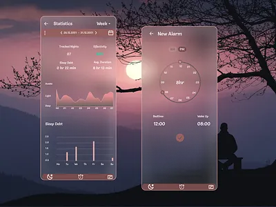 Sleep Tracking app design ui ux
