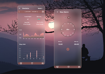 Sleep Tracking app design ui ux