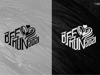 BFFRUN 2021 logo marathon t shirt design