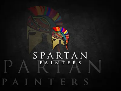 SPARTAN PAINTERS creative logo painters logo spartan