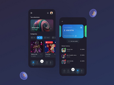 NFT app app crypto design figma nft ui ux