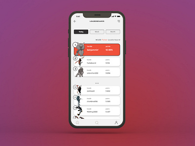 DailyUI Leaderboard app character character design concept dailyui dailyui 019 dailyui019 dailyuichallenge design digital art gaming illustration leaderboard mobile stats ui ui design uiux ux woman