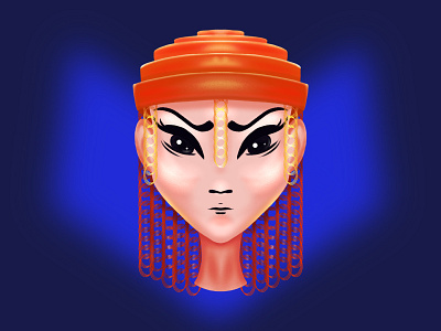 woman-warrior 3d art design girl graphic design icon illustration portrait procreate women