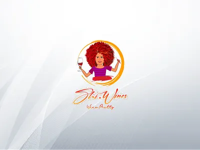 Shi Wines caricature mascot wine printing