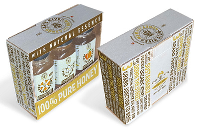 Apis Hive Honey Sample Package [In-Progress] bee beeswax branding design honey icon lettersetting logo pack package package design packaging point of purchase point of sale pop sample typographical typography variety vector