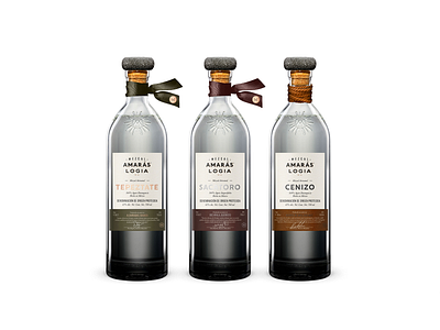 Mezcal Amaras bottle branding design graphic label logo mezcal oaxaca render
