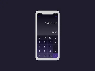 Daily UI #004 | Calculator app design calculator dailyui