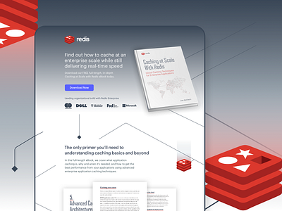 Database Company | Gated Content Landing Page branding conversion design cro database design gradient illustration landing page marketing red ui ux web design