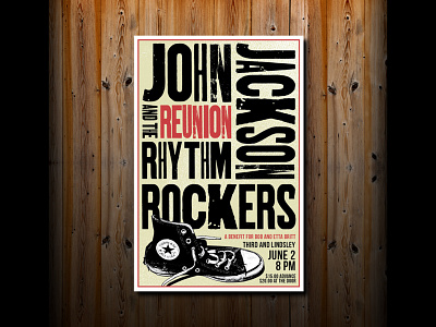 Poster Design for John Jackson badge bandposter branding design graphic design illustration logo poster retro rocknroll vector