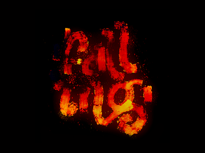 Falling. falling fire graphic design illustration ipad lettering letters loveletters procreate