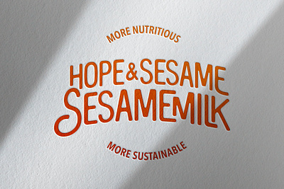 Hope & Sesame Sesamemilk Logotype branding design eco logo sustainable