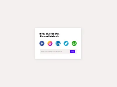 Social Share Card (day 010 daily ui) design logo typography ui ux