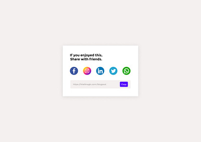 Social Share Card (day 010 daily ui) design logo typography ui ux