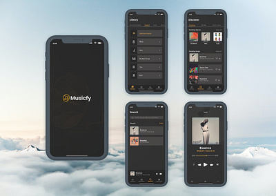 Music Player App app design logo typography ui ux